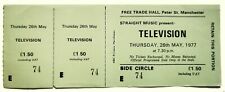 BLONDIE TICKET Television + STUB 1977 Original Manchester Free Trade Hall GREEN