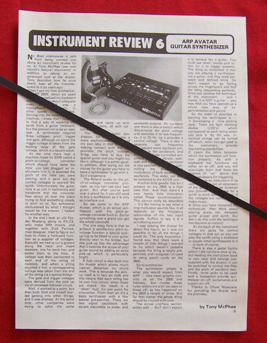 Arp avatar guitar synthesizer - arp,