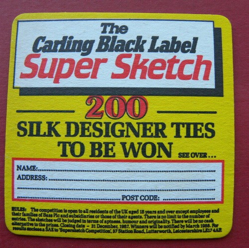 Carling beer mat - carling,