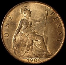 UK One Penny 1900 Victoria UNC