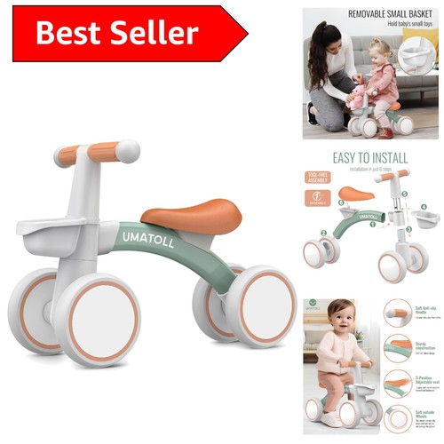 Green baby balance bike for - green,