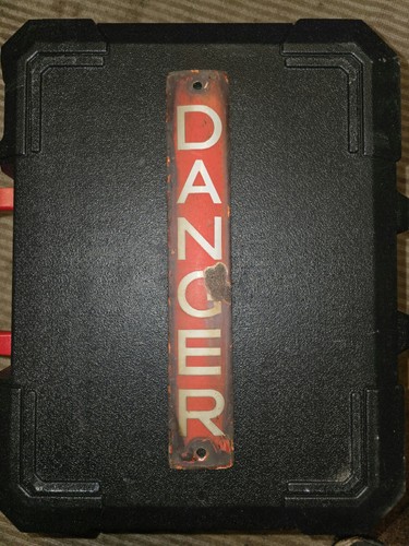 Vintage enamel red - red, danger