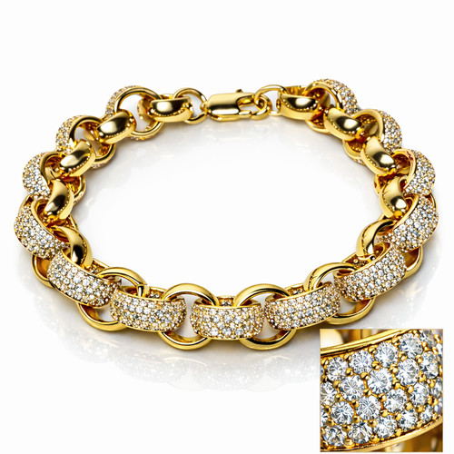 Mens 12mm belcher bracelet - mens,