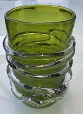 Large Handmade Green Glass