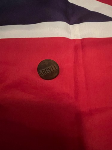 Argyll button ww1 ww2 defence - button,