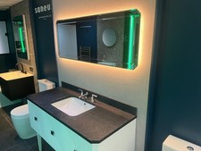 EX- Display Saneux Regency 130cm 3 drawer floor standing vanity unit Matte White