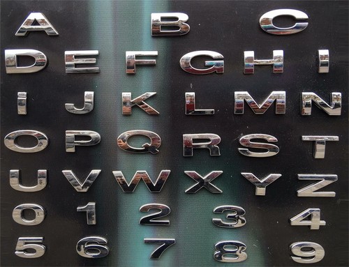 Chrome self adhesive letter - chrome,