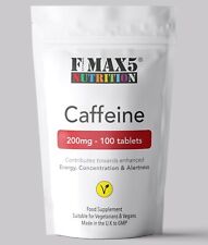 Caffeine Tablets 200mg Boost Pre Workout Energy Weight Loss Slimming Diet Pills