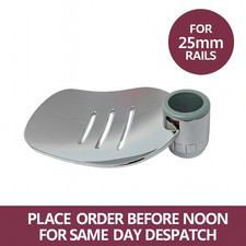 Chrome Soap Dish Tray for 25mm