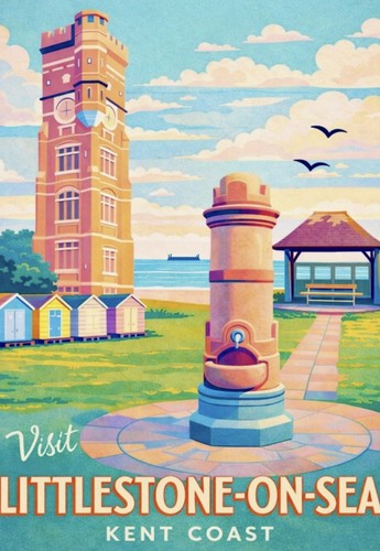 Littlestone kent postcard - postcard, new