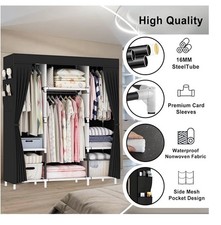 Canvas wardrobe 150cm - wardrobe, triple