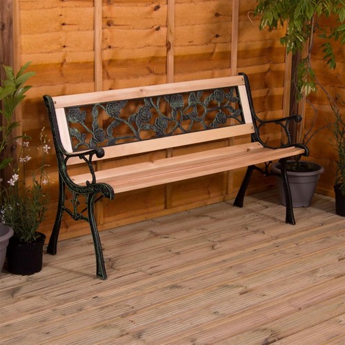 Wooden slats garden bench - wooden,