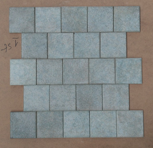 Green blue ceramic bevelled - blue,