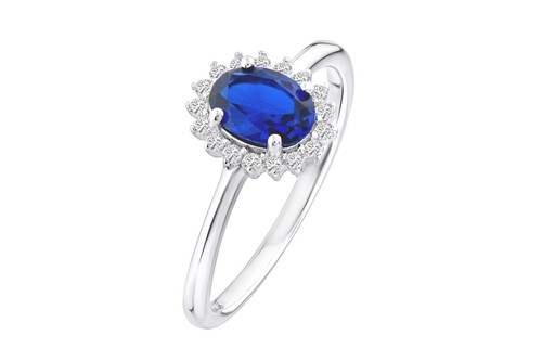 Simulated blue sapphire - blue, and