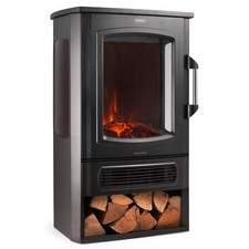 VonHaus Electric Stove Heater 2000W Indoor Fireplace Log/Wood Burner LED Flame