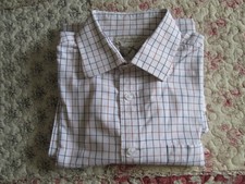 Peter Christian Brown County Tattersall Shirt. XL neck 17"/chest 44" BCI Cotton