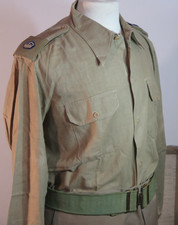 WWII British Aertex Shirt : Royal Signals Officer :  Tropical Rank Slide : MAJOR