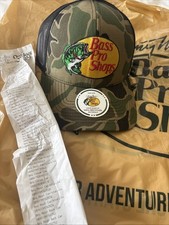 Bass Pro Shops 100% Genuine Cap Hat Fishing Camo Stitch USA Adjustable