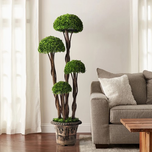 Large realistic potted topiary - large,