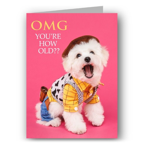 You how old - birthday, card