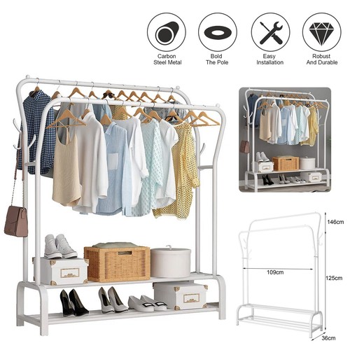 Heavy duty double clothes rail - duty,