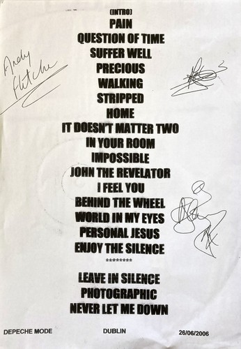 Depeche mode signed concert - depeche,