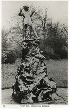  Borcham and sons Peter pan statue Kensington gardens london Real photo unposted