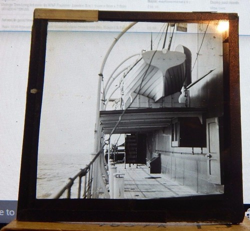 Antique glass slide merchant - slide,