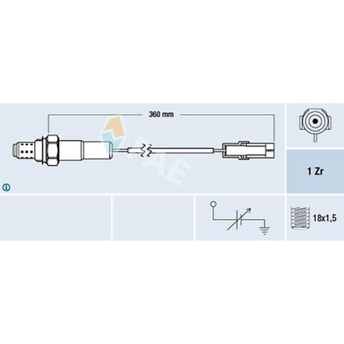77101 fae lambda sensor front - fae,