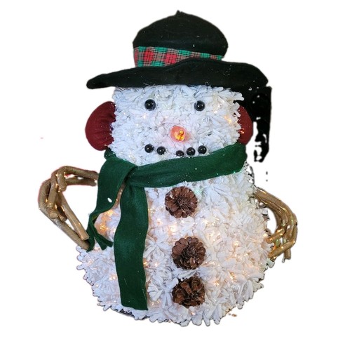 Vintage fiber optic snowman - vintage,