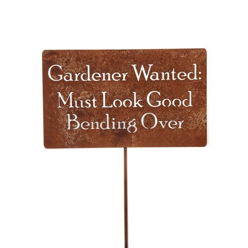 Gardener wanted metal garden - wanted,