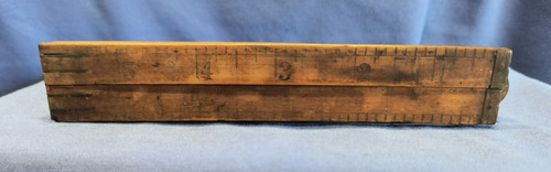 Vintage wooden folding ruler - wooden,