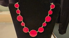 Red Chunky Statement Necklace