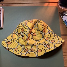 Rubber Duck Print Bucket Hat Fisherman Festival Bright Dance Summer Sun Hipster