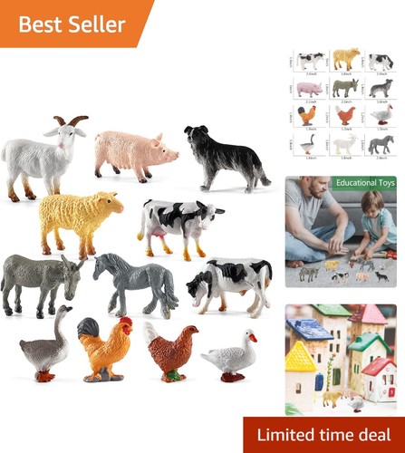 12pcs mini farm animal - farm, figures