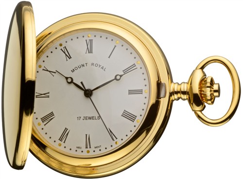 Pocket watch gold plated - pocket, half
