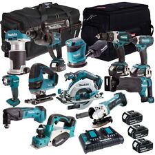 Makita 18V LXT 12 Piece Combo Tool Kit 3 x 5.0Ah Battery Charger Bag T4TKIT-1293