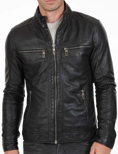 Mens genuine lambskin leather - genuine,