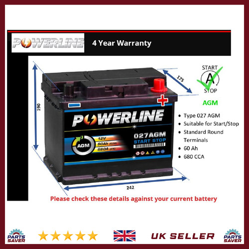 Agm car battery fits zs - battery,