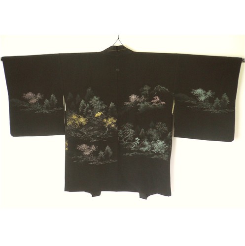 Vintage japanese black silk - black,