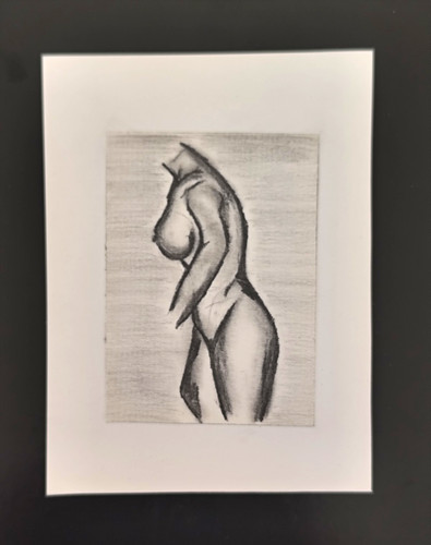 Original aceo female figure - original,