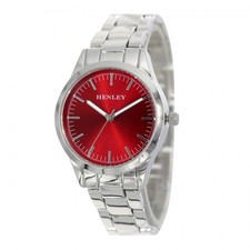 Henley ladies sunray red dial - ladies,