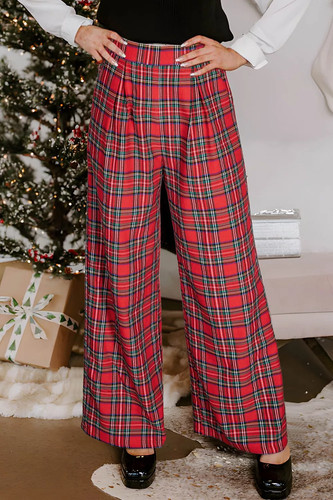 Synz women plaid - synz, wide-leg