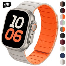 Magnetic Silicone Strap Band For Apple Watch Series 11 10 9 8 7 6 5 SE Ultra 3 2