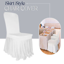 Chair Cover with Skirt Dining Chair Slipcover for Home Hotels Weddings Banquets