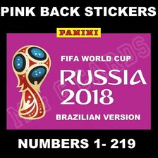Panini 2018 World Cup Football stickers Brazilian RED / PINK BACK #1 - 219 