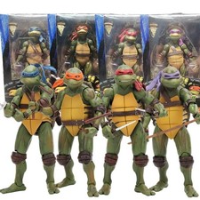 4PCS Ninja Turtles 1990 Movie 7" NECA TMNT  Movable Toys Mutant Action Figure