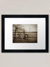Antique lawn mower framed - lawn,