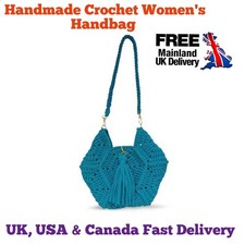 Handmade Uncommon Design Fabric Crochet Birthday Gift Handbag for Office Women