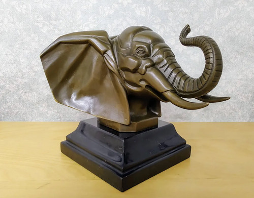 Bronze statue elephant - bronze,